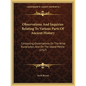 Observations And Inquiries Relating To Various Parts Of Ancient History: Containing Dissertations On The Wind Euroclydon, And On The Island Melite (17 - Paperback
