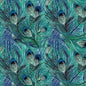 Feather Teal Affinity Cotton 44"/45" Fabric Per Yard