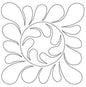 1950 Feathered Square 9" Stencil