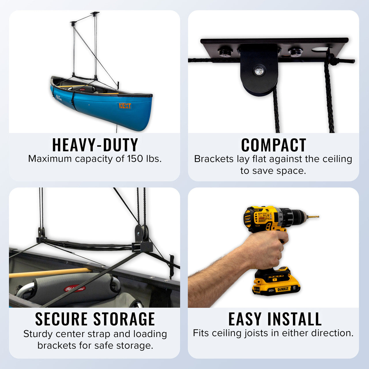 Garage Hoist | Pulley Storage System | Up to 14' Lift