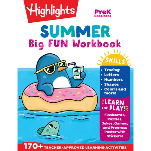 Summer Big Fun Workbook Preschool Readiness: Summer Preschool Learning Activity Book with Letter Tracing, Writing Practice and More for Kids Ages 3-5 - Paperback