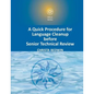 A Quick Procedure For Language Cleanup before Senior Technical Review - Paperback