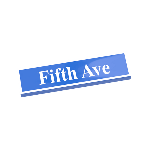 Fifth Avenue - Famous Street Signs - Custom Printed 1x4 Tile - Made Using LEGO® Parts