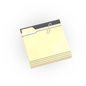 File Folder with Paperclip -  Office File Box - Minifig Scale Custom Printed - Made Using a LEGO® Tile