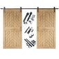 Fishbone Double Barn Door Kit | Black Hardware