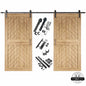 Fishbone Double Barn Door Kit | Black Hardware