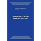 Lectures from 22.06.2001, 04.08.2003, 04.11.2003 - Paperback