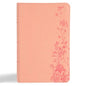 CSB Single-Column Compact Bible, Digital Study Edition, Blush Floral Leathertouch - Imitation Leather