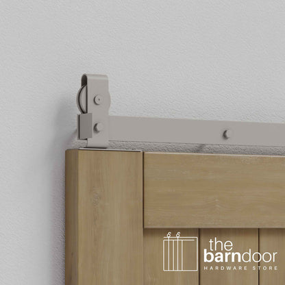 J Top Mount Heavy Duty Bifold Barn Door Hardware Kit | 12 Door Biparting
