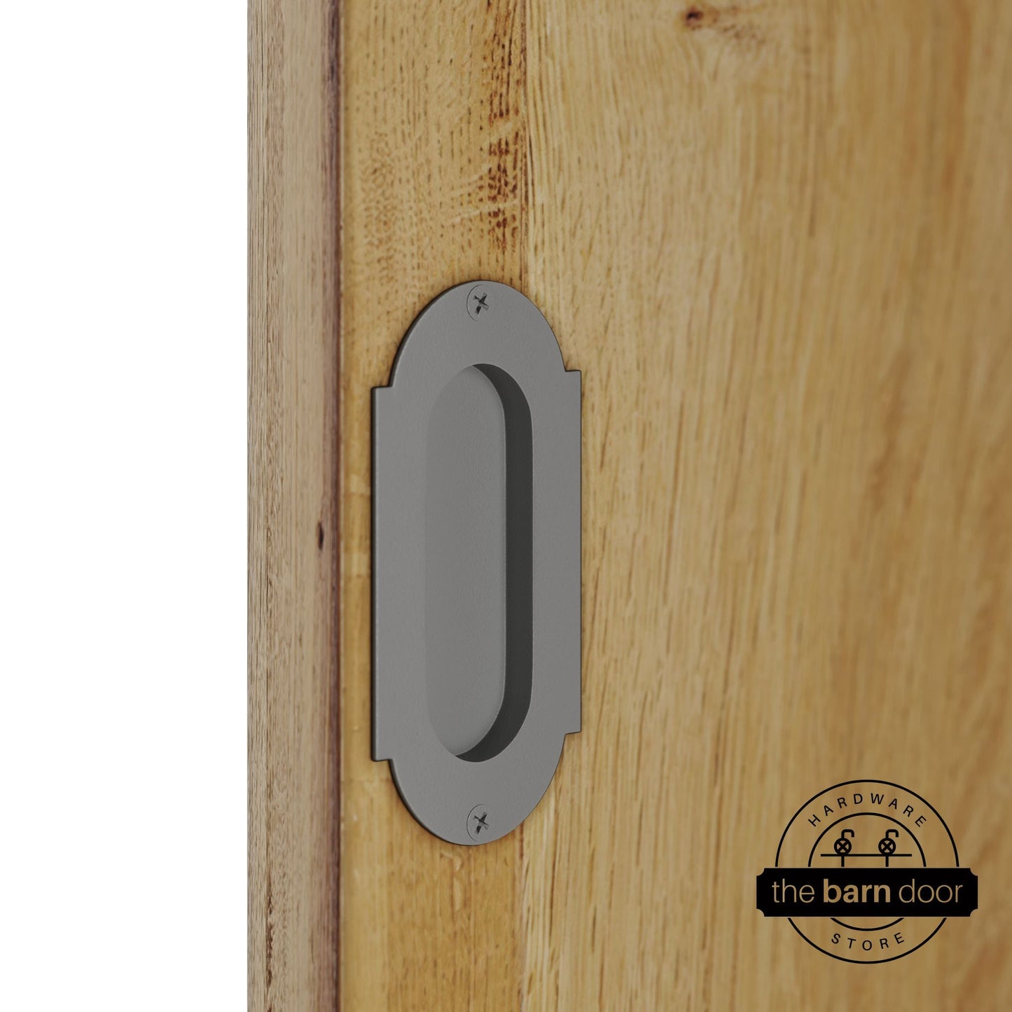 Barn Door Full Radius with Wings Flush Pull