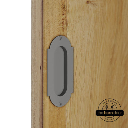 Barn Door Full Radius with Wings Flush Pull