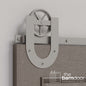 Wagon Wheel Horseshoe Heavy Duty Sliding Barn Door Hardware Kit