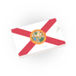 Florida State Flag - Custom Printed - Made Using a LEGO® Tile