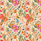 Fluttering Gardens Butterfly Floral Paisley Sangria Cotton 44"/45" Fabric Per Yard