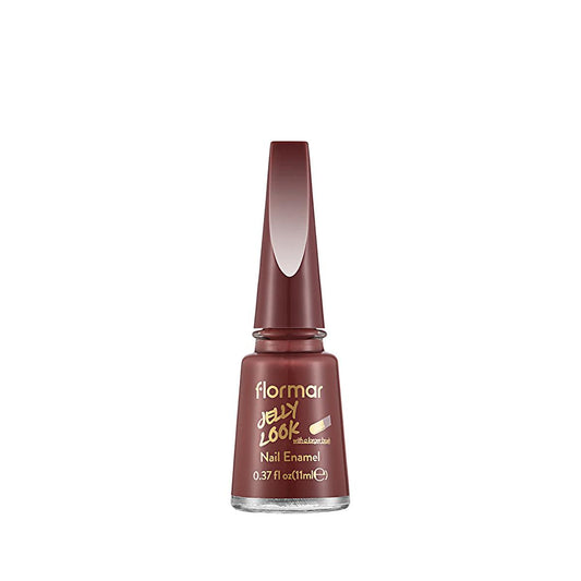 Flormar Jelly Look Plum It Up Nail Polish: Bordo Gel Finish, High Pigment, Long Lasting, Salon Quality at Home