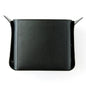 Folding Storage Tote Blank Black Leather
