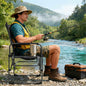 Folding Camping Chair with Side Table and Cup Holder with Carrying Bag