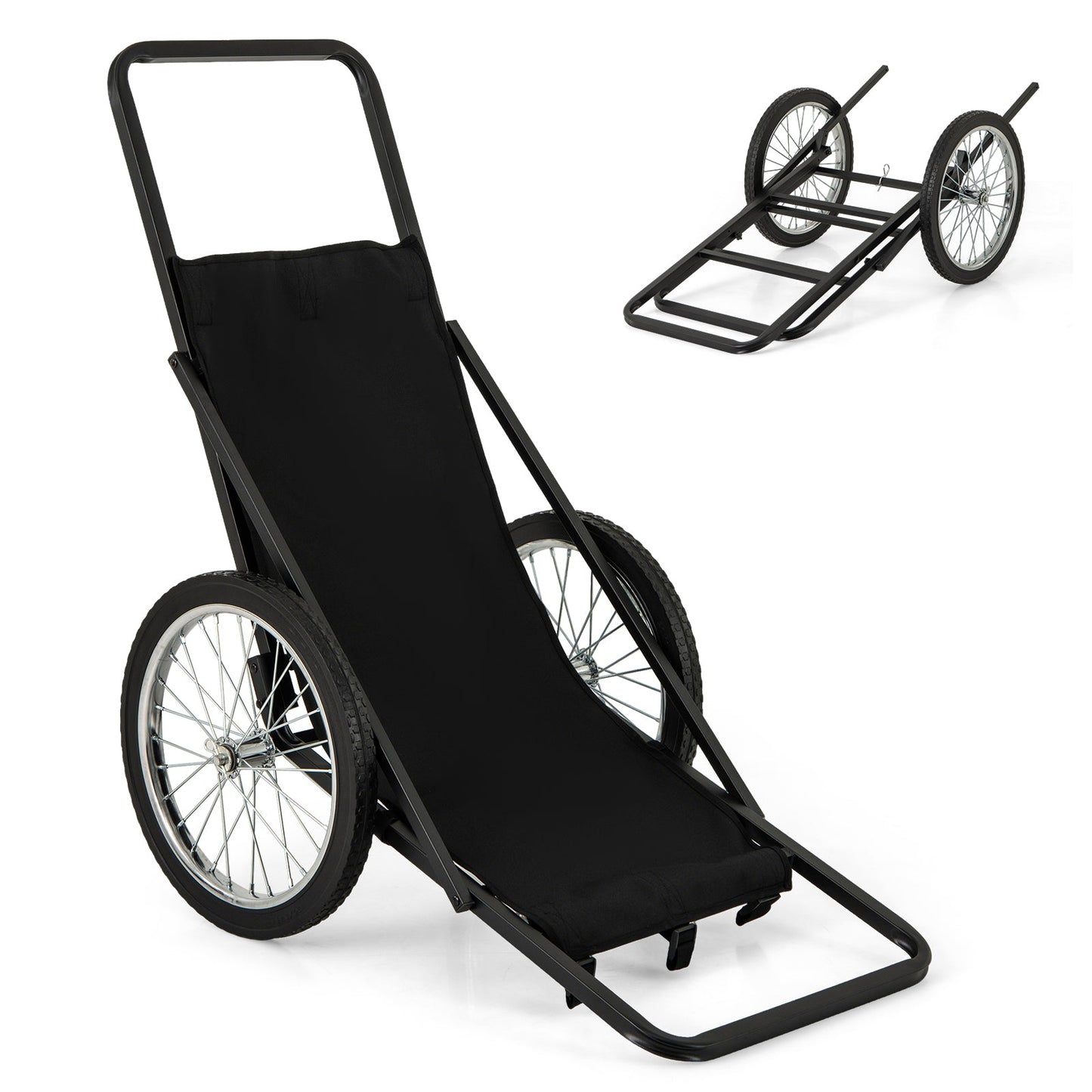 550 LBS Folding Deer Game Cart with Polyester Liner for Hunting