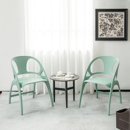 Folding Dining Chairs Set of 2 with Armrest and High Backrest