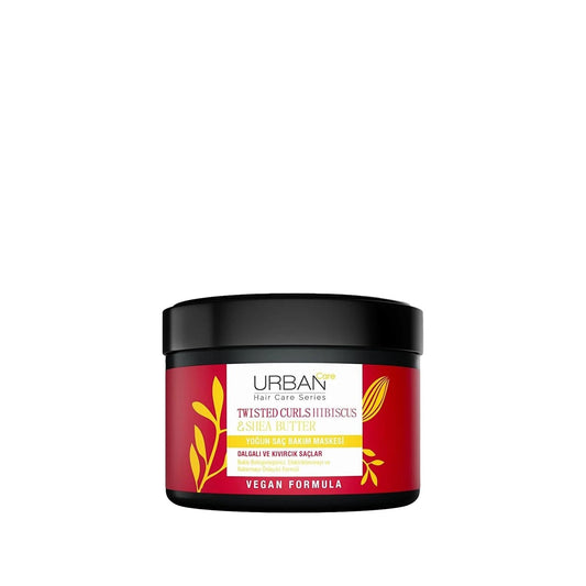 URBAN Care Hair Care Mask for Curly & Wavy Hair - Nourishing Hibiscus & Shea Butter Treatment, 7.78 fl oz