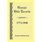 Georgia Bible Records, Supplement, 1772-1940 - Paperback
