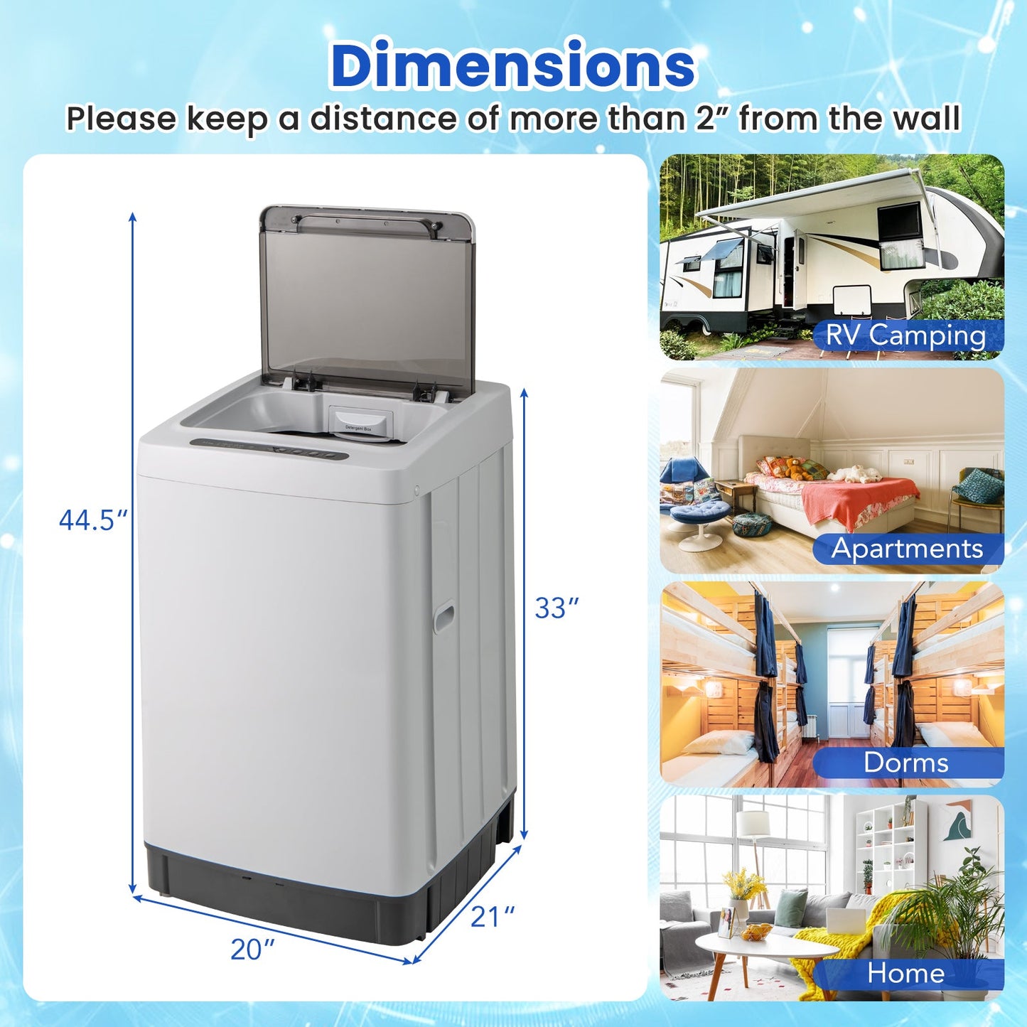 Full-Automatic Washing Machine Washer and Spin Combo