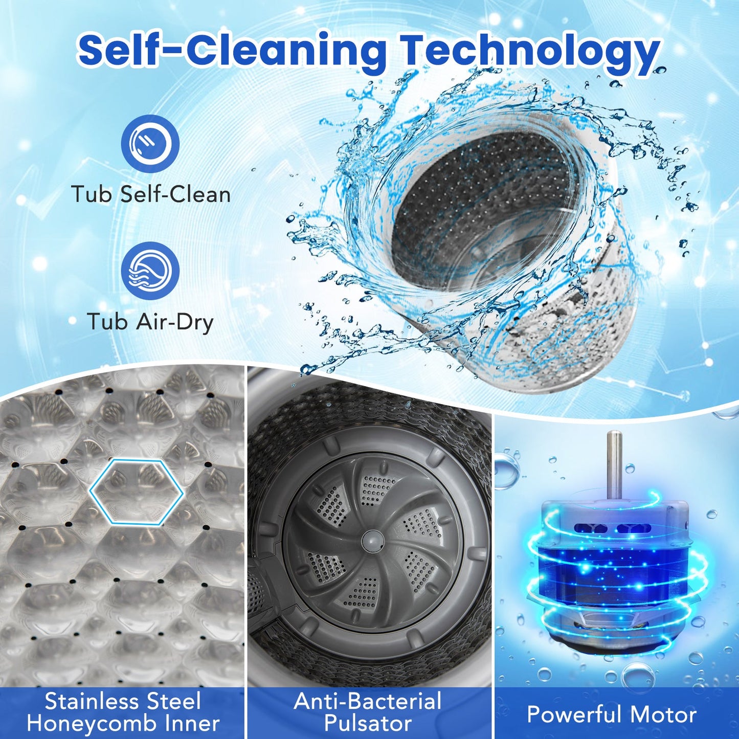 Full-Automatic Washing Machine Washer and Spin Combo
