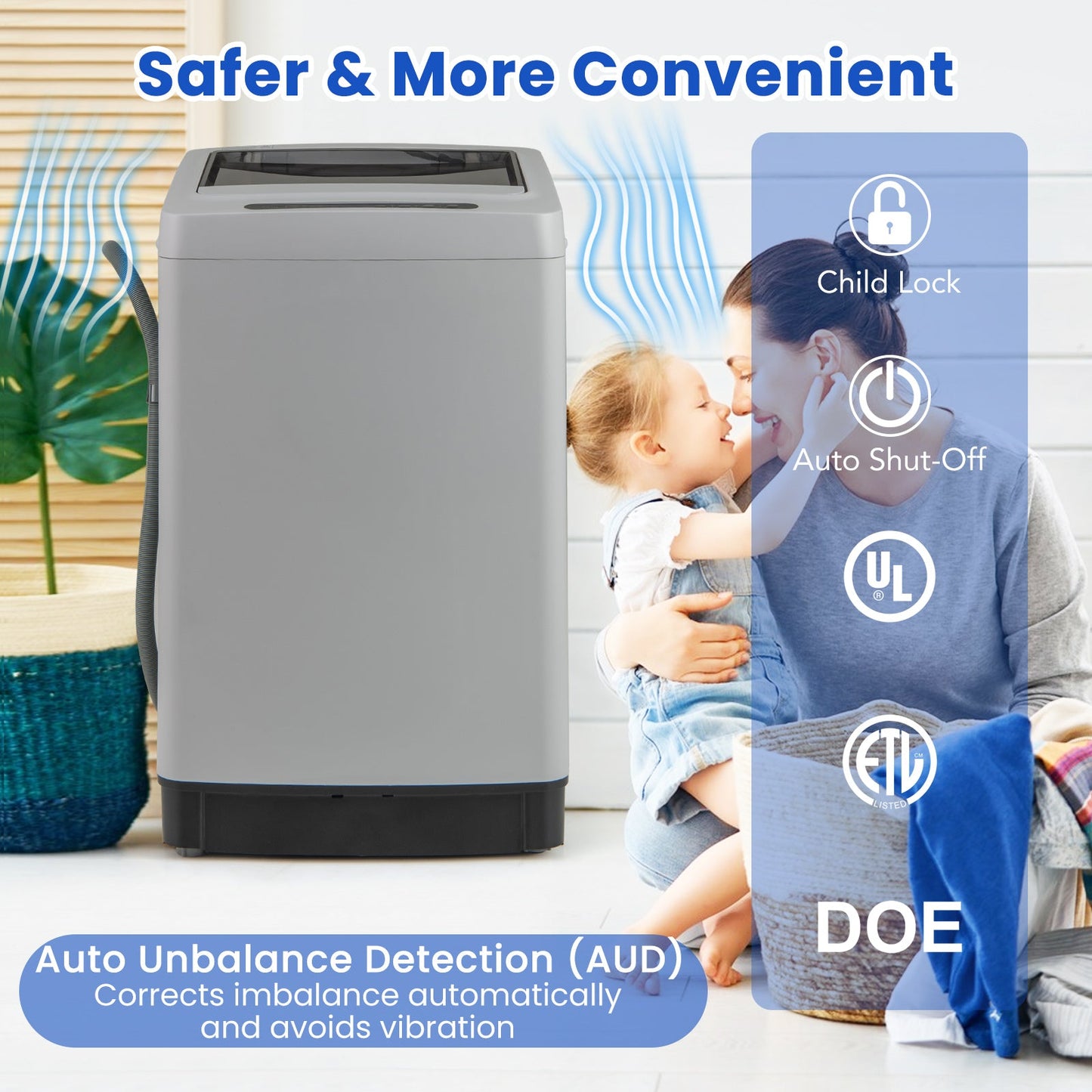 Full-Automatic Washing Machine Washer and Spin Combo