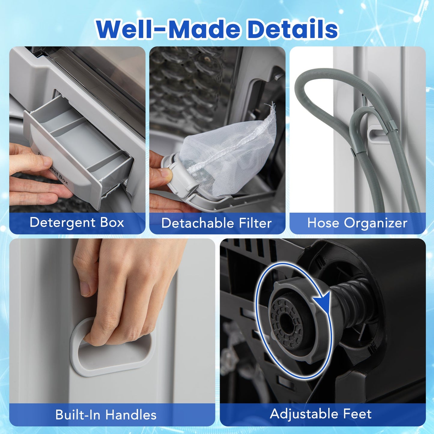 Full-Automatic Washing Machine Washer and Spin Combo