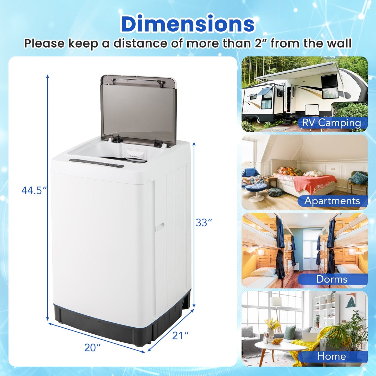 Full-Automatic Washing Machine Washer and Spin Combo