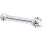Platinum 1.5mm Genuine Diamond Nose Ring