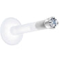 Solid 14K White Gold 1.5mm Genuine Diamond Bioplast Push in Monroe