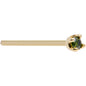 Solid 18K Yellow Gold 1.5mm Genuine Green Diamond Nose Ring