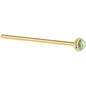 Solid 14K Yellow Gold 2mm Labradorite Nose Ring