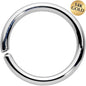 14G 7/16 Handcrafted Solid 14k White Gold Seamless Circular Ring