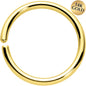 14G 1/2 Handcrafted Solid 14k Yellow Gold Seamless Circular Ring