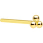 14k Yellow Gold 3mm Trinity Nose Ring
