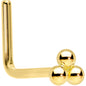 14k Yellow Gold 3mm Trinity Nose Ring