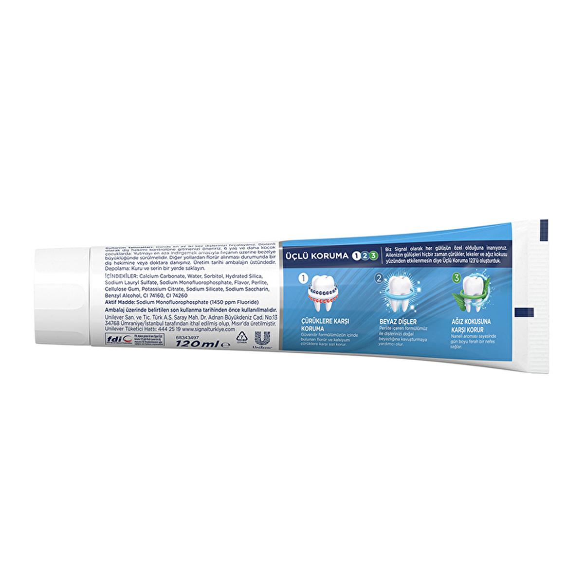 Signal Toothpaste Triple Protection with Fluoride & Calcium - 4.06 fl oz - Fresh Minty Flavor