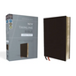 NIV, Thinline Bible, Large Print, Bonded Leather, Black, Red Letter Edition - Bonded Leather
