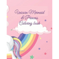 Unicorn Mermaid & Princess Coloring book - Paperback