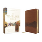 Niv, Timeline Bible, Leathersoft, Brown, Red Letter, Comfort Print: A Chronological Study Through Scripture - Imitation Leather