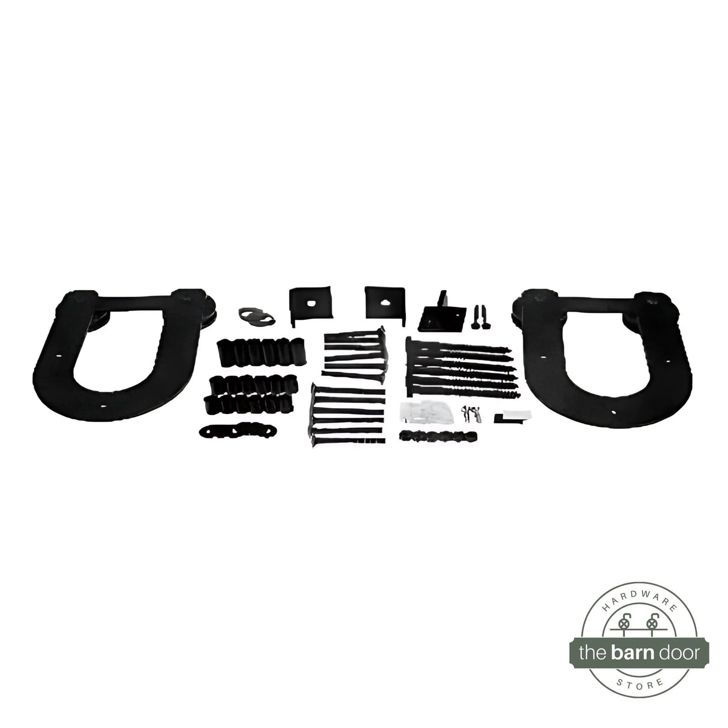Double Track Bypass Barn Door Hardware Kit
