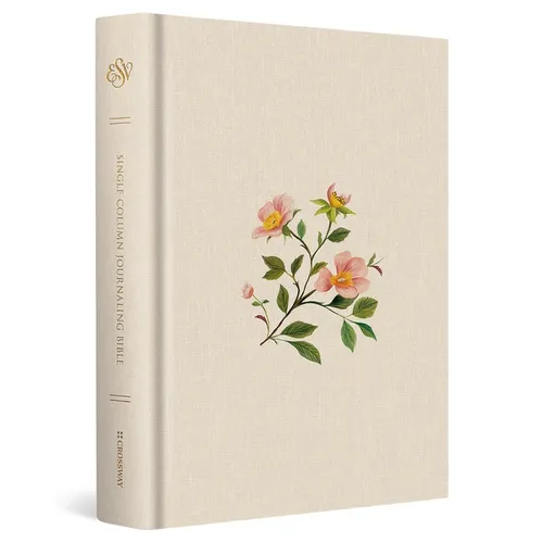 ESV Single Column Journaling Bible (Cloth Over Board, Rosehip Design) - Hardcover