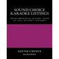SOUND CHOICE karaoke listings - Paperback