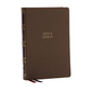 Nkjv, Compact Center-Column Reference Bible, Brown Leathersoft, Red Letter, Comfort Print - Imitation Leather