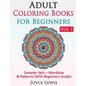 Adult Coloring Books for Beginners Vol 1: Sampler Sets - Mandalas & Patterns (With Beginners Guide) - Paperback