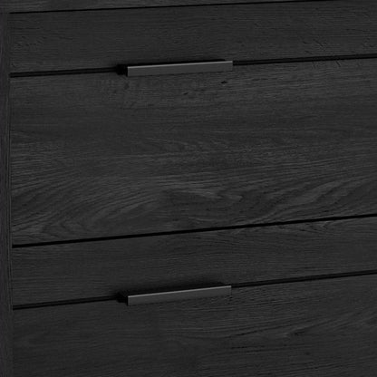 Modern Bedroom Nightstand in Grey Black Wood Finish