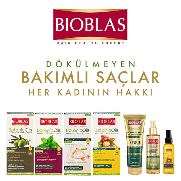 Bioblas Botanic Oils Garlic Shampoo - Nourishing, Paraben-Free, Organic Hair Care for Hair Loss - 12.18 fl oz