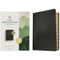 NLT Life Application Study Bible, Third Edition (Genuine Leather, Black, Indexed, Red Letter) - Leather